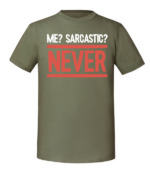 Męska koszulka z nadrukiem - Me Sarcastic Never v2 - obrazek 2
