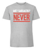 Męska koszulka z nadrukiem - Me Sarcastic Never v2 - obrazek 3