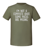 Męska koszulka z nadrukiem - I'm Not A Complete Idiot - obrazek 2