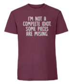 Męska koszulka z nadrukiem - I'm Not A Complete Idiot - obrazek 3