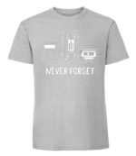 Męska koszulka z nadrukiem - Never Forget - obrazek 3