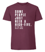 Męska koszulka z nadrukiem - Some People Just Need A High-Five - obrazek 4