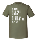 Męska koszulka z nadrukiem - Some People Just Need A High-Five - obrazek 2
