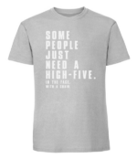 Męska koszulka z nadrukiem - Some People Just Need A High-Five - obrazek 3