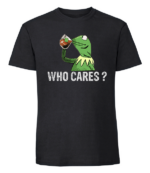 Męska koszulka z nadrukiem - Who Cares - obrazek 3