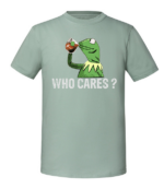 Męska koszulka z nadrukiem - Who Cares - obrazek 5
