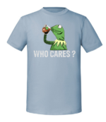 Męska koszulka z nadrukiem - Who Cares
