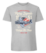Męska koszulka z nadrukiem - Flying Legends - obrazek 3