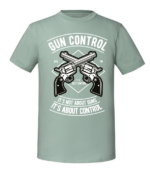 Męska koszulka z nadrukiem - Gun Control