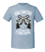 Męska koszulka z nadrukiem - Gun Control - obrazek 7