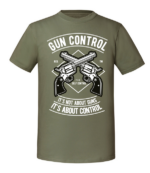 Męska koszulka z nadrukiem - Gun Control - obrazek 8