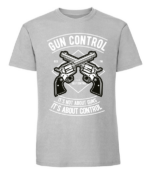 Męska koszulka z nadrukiem - Gun Control - obrazek 3