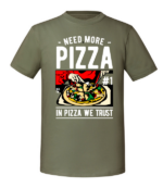 Męska koszulka z nadrukiem - Need More Pizza - obrazek 2