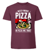 Męska koszulka z nadrukiem - Need More Pizza - obrazek 4
