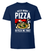 Męska koszulka z nadrukiem - Need More Pizza - obrazek 6