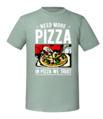 Męska koszulka z nadrukiem - Need More Pizza - obrazek 7