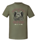 Męska koszulka z nadrukiem - Highway 66 - obrazek 7