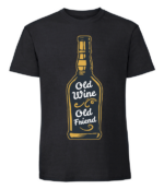 Męska koszulka z nadrukiem - Old Wine Old Friend - obrazek 4