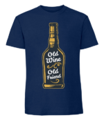 Męska koszulka z nadrukiem - Old Wine Old Friend - obrazek 5