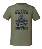 Męska koszulka z nadrukiem - The Brave Die Never