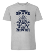 Męska koszulka z nadrukiem - The Brave Die Never - obrazek 5