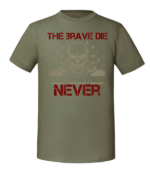 Męska koszulka z nadrukiem - The Brave Die Never 2 - obrazek 5