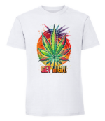 Męska koszulka z nadrukiem - Get High - obrazek 3