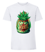 Męska koszulka z nadrukiem - Weed v3 - obrazek 3