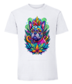 Męska koszulka z nadrukiem - Trippy Bulldog