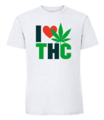 Męska koszulka z nadrukiem - I Love THC - obrazek 2