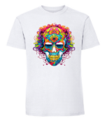 Męska koszulka z nadrukiem - Cosmic Skull - obrazek 3