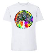 Męska koszulka z nadrukiem - Rainbow Tree - obrazek 3