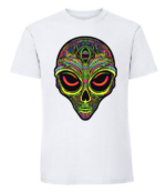 Męska koszulka z nadrukiem - Neon Alien - obrazek 3