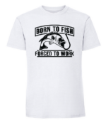 Męska koszulka z nadrukiem - Born To Fish - obrazek 3