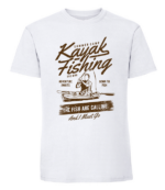 Męska koszulka z nadrukiem - Kayak Fishing - obrazek 2