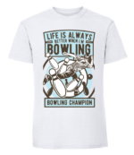 Męska koszulka z nadrukiem - Bowling Champion - obrazek 3