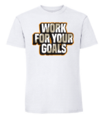 Męska koszulka z nadrukiem - Work For Your Goals - obrazek 3