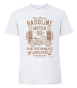 Męska koszulka z nadrukiem - Gasoline Motor Oil - obrazek 3