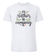 Męska koszulka z nadrukiem - Id Rather Be Camping - obrazek 2