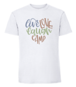 Męska koszulka z nadrukiem - Live Love Laugh Camp - obrazek 3