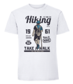 Męska koszulka z nadrukiem - Its Time For Hiking - obrazek 2