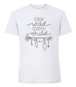 Męska koszulka z nadrukiem - Stay Wild Gypsy Child - obrazek 3