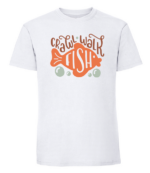 Męska koszulka z nadrukiem - Crawl Walk Fish - obrazek 3