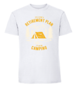 Męska koszulka z nadrukiem - Yes I Have A Retirement Plan I Plan On Camping