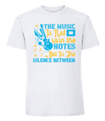 Męska koszulka z nadrukiem - The Music Is Not In The Notes But In The Silence Between - obrazek 3