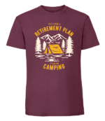 Męska koszulka z nadrukiem - Yes I Have A Retirement Plan I Plan On Camping - obrazek 7