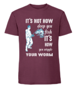 Męska koszulka z nadrukiem - Its Not How Deep You Fish - obrazek 6