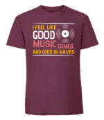 Męska koszulka z nadrukiem - I Feel Like Good Music Comes And Goes In Waves - obrazek 6