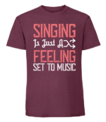 Męska koszulka z nadrukiem - Singing Is Just A Feeling Set To Music