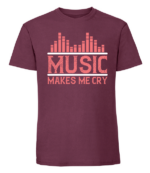 Męska koszulka z nadrukiem - Music Makes Me Cry